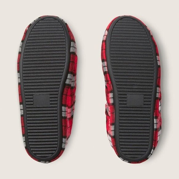 VICTORIAS SECRET PINK COZY FUZZY PLUSH CLOSED TOE SHERPA SLIPPERS SLIDES Small - Picture 2 of 2